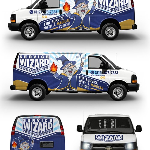 HVAC Service Van Wrap Design Design by Kiky Rizki