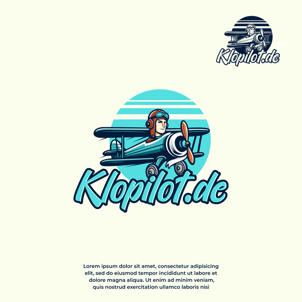 Design by Kyutimood ♥ titled "Logo for our cute toilet paper PILOT "klopilot.de""