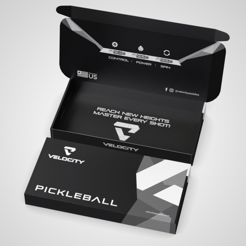Create a box design for our pickleball paddles Design by Pice Wilf