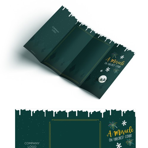 Festive Christmas map for staff party Design by restytobing