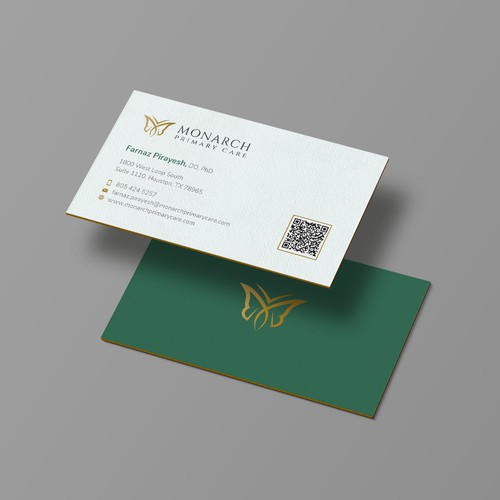 Design a classy, yet somewhat modern stunning, memorable business card for a medical clinic. No black! Please see colors Design by Xclusive16