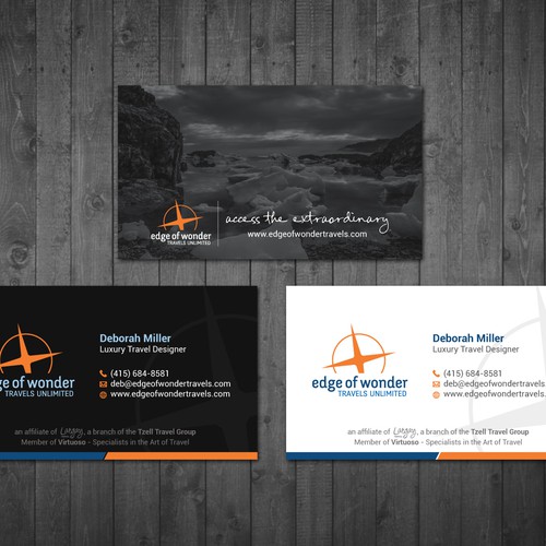 Create a card that exudes the awesomeness of luxury adventure travel Design by Tcmenk