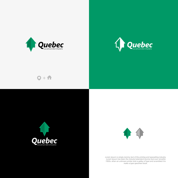 Design by Kay Creatives™ titled "Vacation rentals in Quebec"