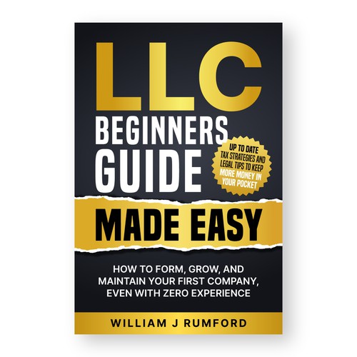 Design a bold cover to draw adults looking to start their first business Design by Lakṣya