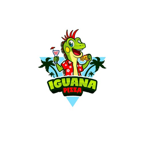 Create a playful logo for Caribbean "Iguana Pizza" restaurant Design by Z Creatives