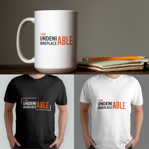 Undeniable & Irreplaceable T- shirt Logo Contest -(Minimalist) -This should be an easy one. Design by Soyaib Designs