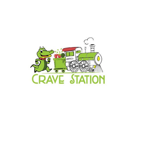 Logo for train-themed, beach side food court in South Carolina Design by sloba0512