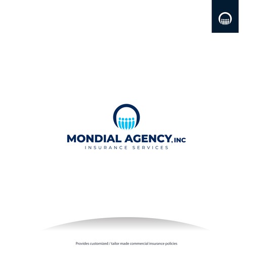 Looking for modern logo for Mondial Agency, Inc. Design by RestuSetya