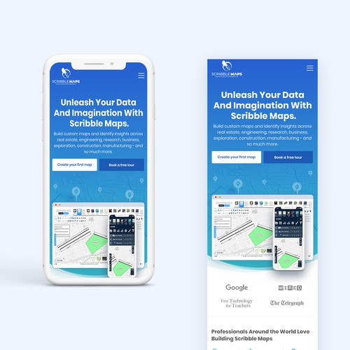 Designs | Scribble Maps Front Page | Web page design contest