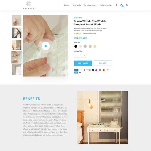 Shopify Design for New Smart Home Product! Design by FuturisticBug