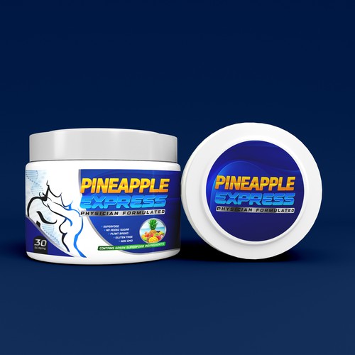 Label Design Pineapple express, A mens sexual supplement Design by susubayramm (insta)