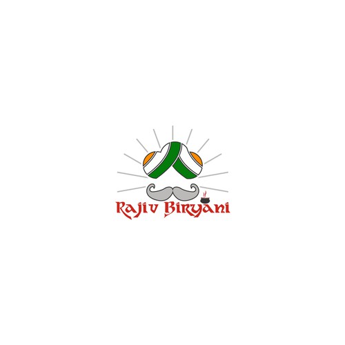 Indian Food Cloud Kitchen Logo Design, Rajiv Biryani Réalisé par raj a_bad