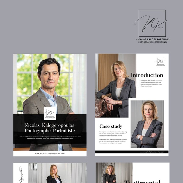 Design of a 4-page A4 PDF brochure – Corporate Photographer Portfolio