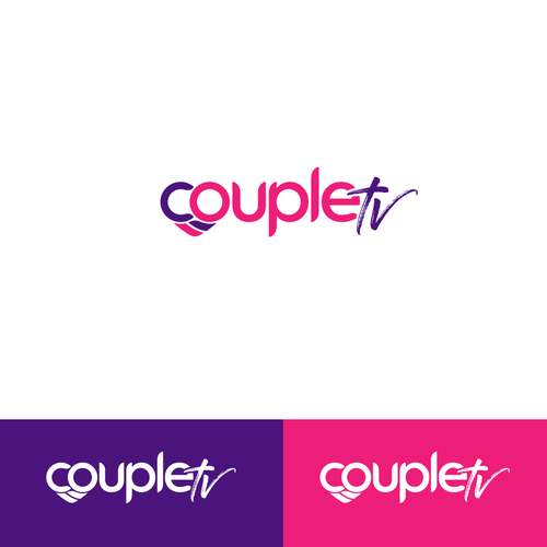 Couple.tv - Dating game show logo. Fun and entertaining. Diseño de Sufiyanbeyg™