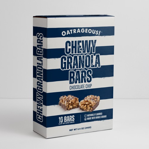 Design di DESIGN EYE-CATCHING PACKAGING FOR CHOCOLATE CHIP CHEWY GRANOLA BARS! di #hjp