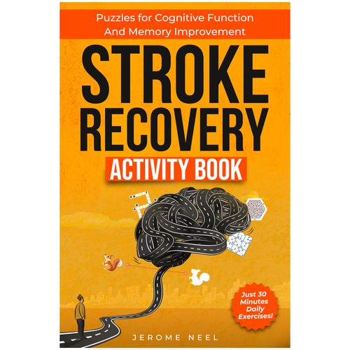 Stroke recovery activity book: Puzzles for cognitive function and memory improvement Diseño de Imttoo