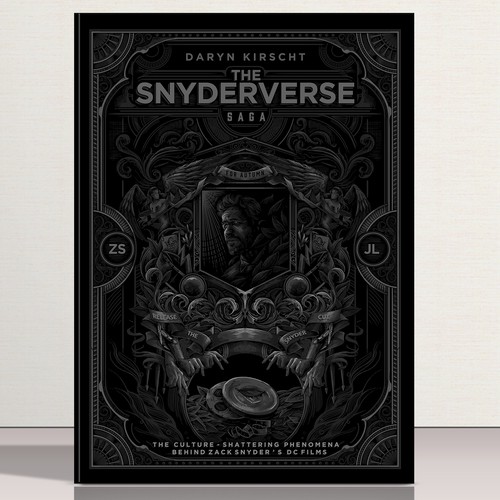 Cover for book on the culture-shattering phenomena behind Zack Snyder’s DC film universe Ontwerp door KNYG