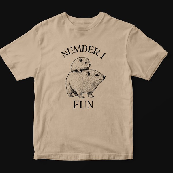 cute animal typography t-shirt design