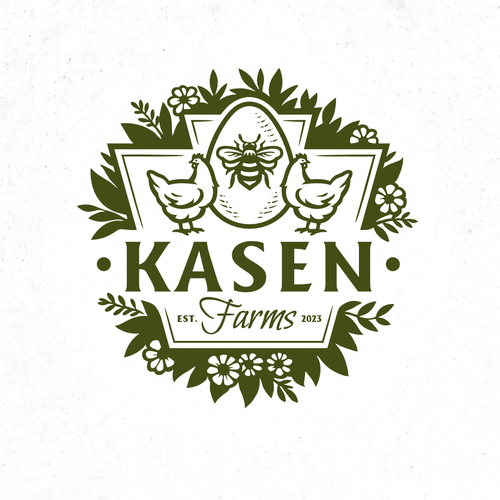 Logo design for small family farm that both dad and 7 year old daughter will love. Design by Alex Silvanovič