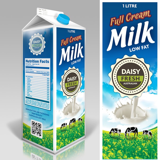 1 Litre UHT Milk Carton Packaging Product packaging contest