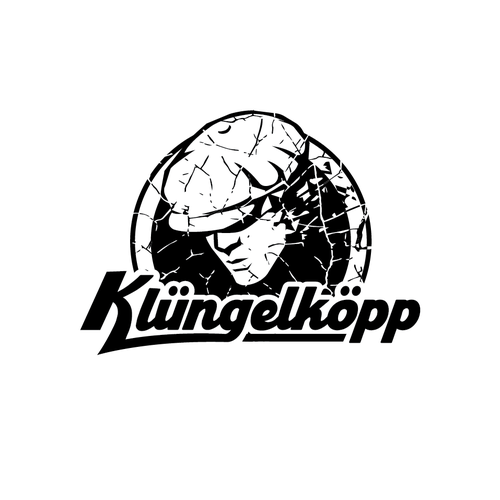 Modernes Bandlogo für professionelle Band mit Schlägerkappen als CI Design by Sukach