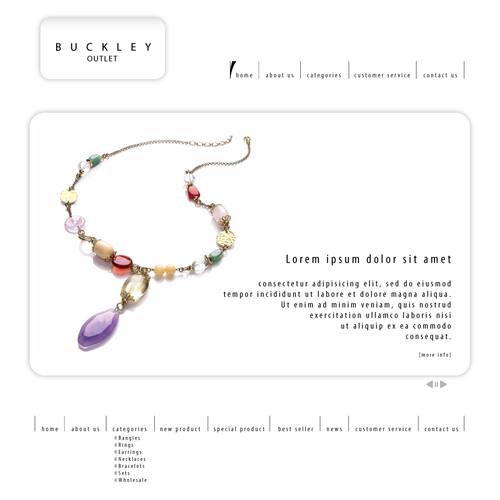 Jewellery E-Commerce Template Required For Magento Diseño de malynho