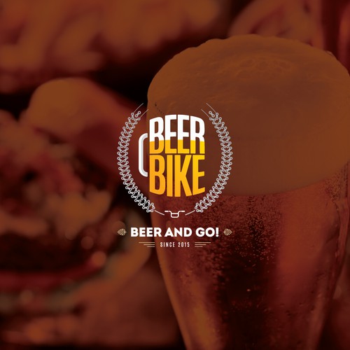 "Uma logo vintage e estilosa para uma bike que vende cerveja!" ganador Logotipos