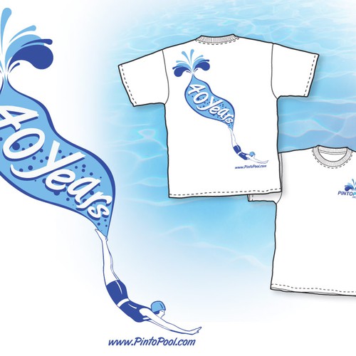 NEW Tshirt Design for swimming pool company Design by DeviseConstruct