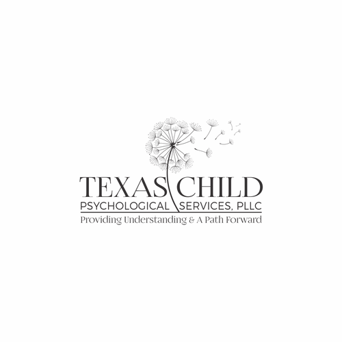 Hand-drawn dandelion logo for child psychologist Design by CreativeBP