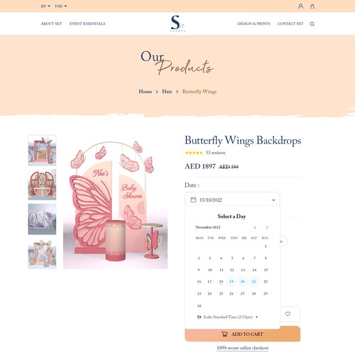 Develop an elegant website for a creative backdrops rental company Design by ⚡️unbox.style⚡️