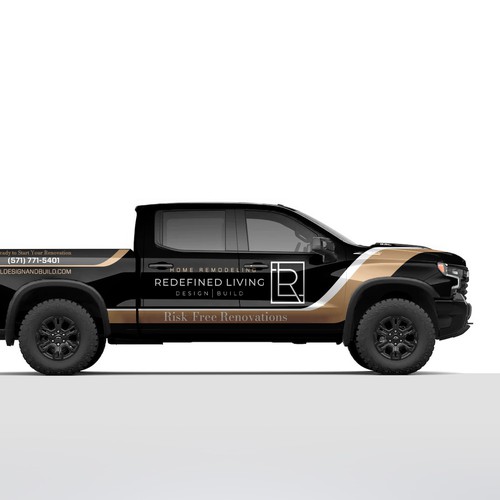 Sophisticated truck wrap for a Design and Build Home Renovation Company Design by Art Mahno ✔