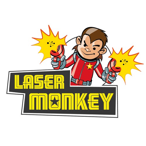 Design di CARTOON MONKEY with LASER di fullpoint