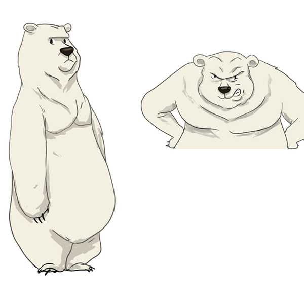 Polar Bear cartoon character.