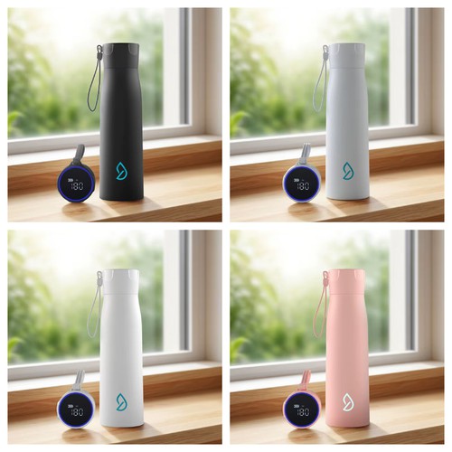 e-commerce product smart water bottle logo and brand designs Design by FreehubCo™