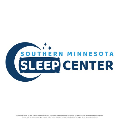 A Sleep Center logo in Southern Minnesota for breathing and sleeping better. Design by Rekker