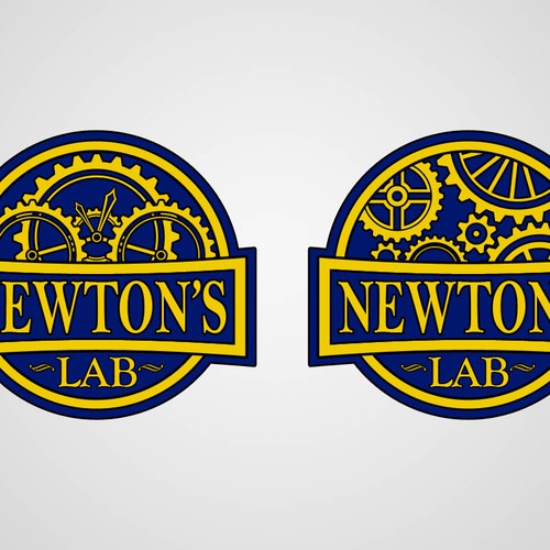 Vintage logo for Newton's Lab Design by Justin McClure