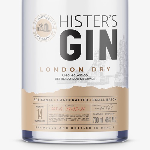 Premium Gin label Diseño de sam2305