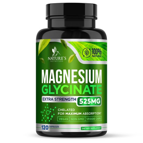 Natural Magnesium Glycinate Design needed for Nature's Nutrition Design by gs-designs