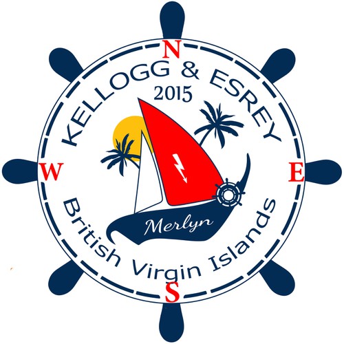 Logo for family sailing trip Aboard a 52 foot Voyage Yacht called MERLYN Design by pennylane23