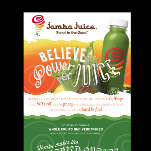 Create an ad for Jamba Juice Postcard, flyer or print contest