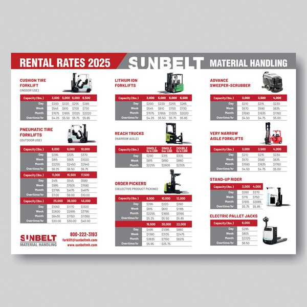 Flyer Rental Rates for SunBelt