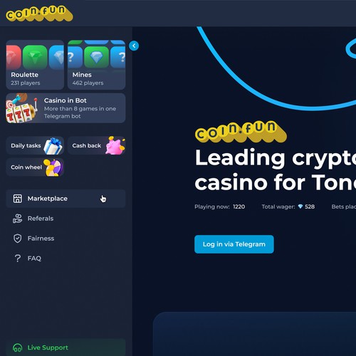 Coin.fun – Crypto Casino/Gambling Logo Design by Police Design