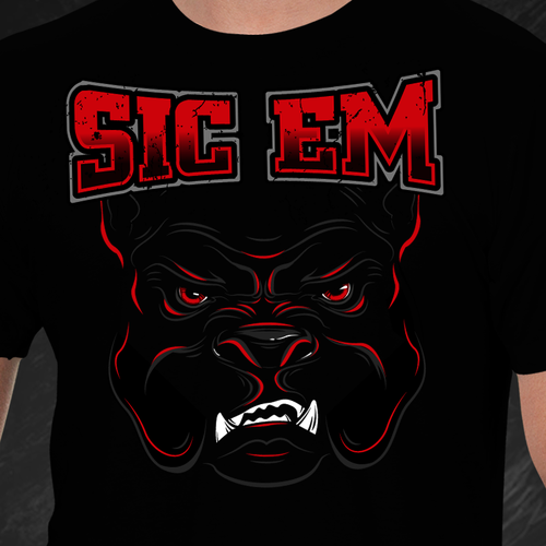 RABID DAWGS - SIC EM T-shirt Design by ies