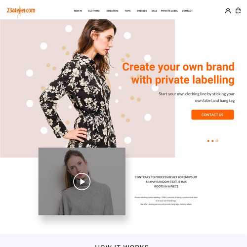 Design a landing page for fashion clothes company Design by Wilsen Tish