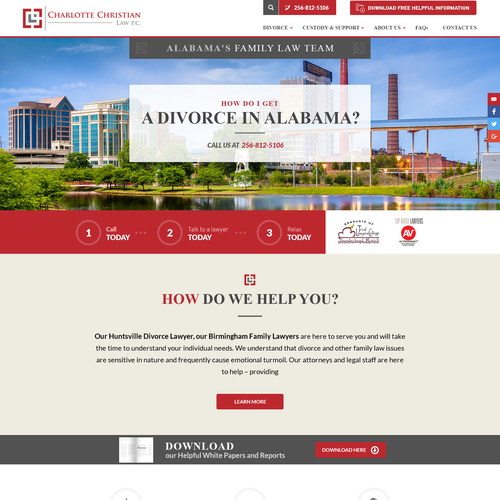 Law firm needs website front page and header redesign Réalisé par MotiveD