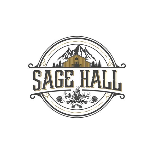 Sage Hall - Country Swing Dance & Wedding Venue Logo Design réalisé par Mararti