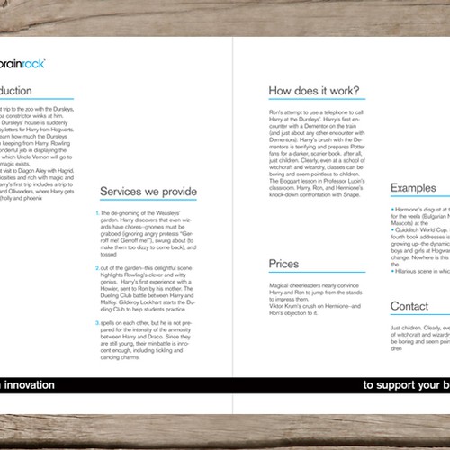 Design di Brochure design for Startup Business: An online Think-Tank di tugkan