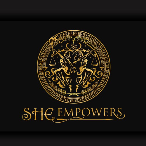 SHEempowers - luxurious design of a woman preferrably in some kind of a circle to appeal to women professionals Design by brint'X