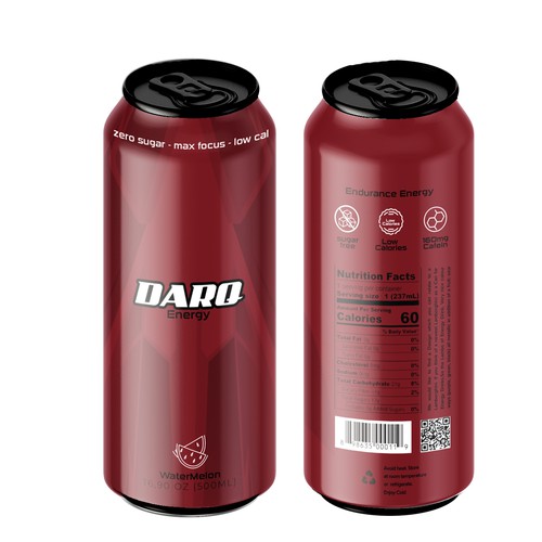 Create a unique Design for a sugar free Energy Drink Can! Design by rakaruaan