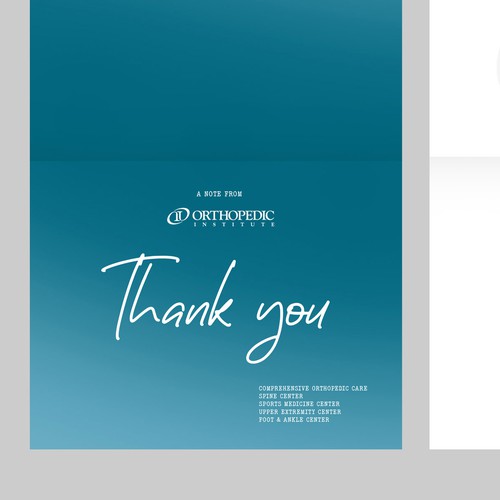 Orthopedic Thank You Card Design Ontwerp door tumpa mistry